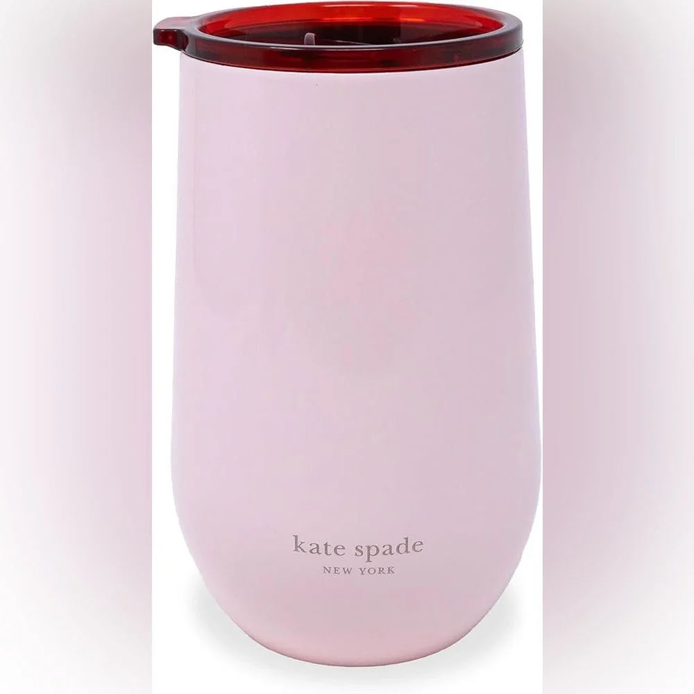 Kate Spade Valentine's Day Wine Tumbler 16 oz Stainless Steel Coffee NWT - Picture 5 of 10
